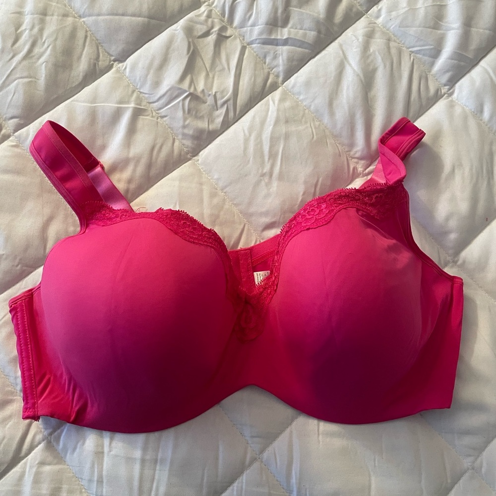 Pink with lace detail Ashley Stewart Bra